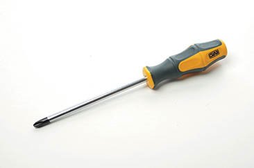 Отвертка крестовая обрезиненная рукоятка СrV PH3х150мм (Phillips) (двухкомпонентная) СИЛА