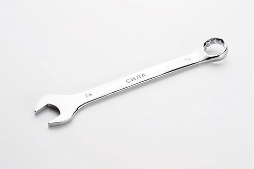 Ключ рожково-накидной полированный CrV 26мм СИЛА