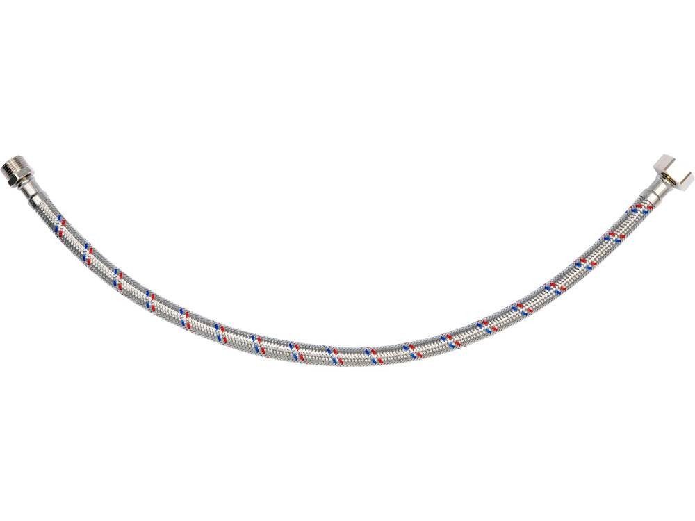 Шланг водопровідний з опліткою з нерж сталі FALA l= 500 мм, Ø= 8/12, з'єднання F-1/2" х M-3/8" 1 МПа