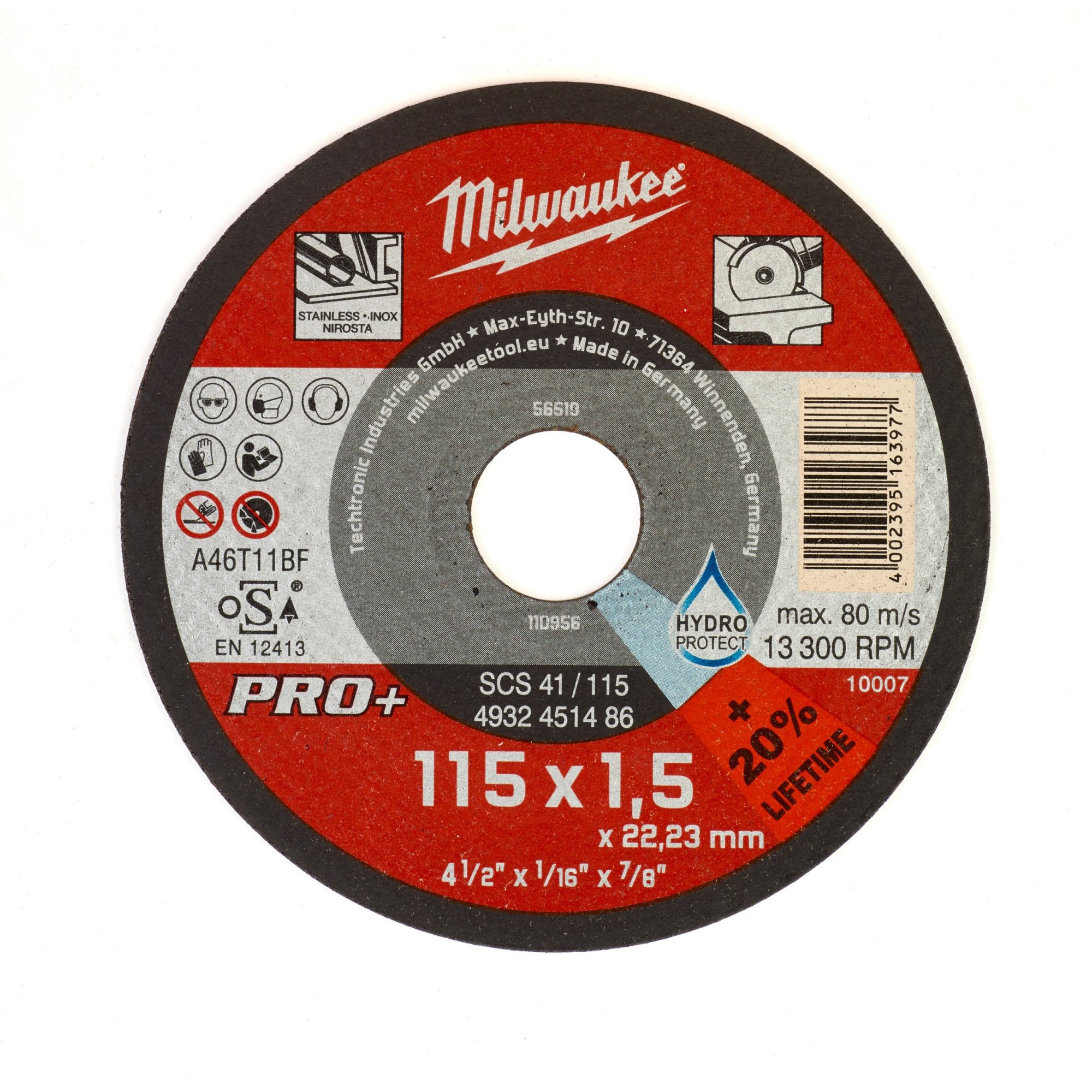 MILWAUKEE Отрезной диск SCS 41/115х1,5 PRO+ (1 шт) (заказ кратно 50 шт) | 4932451486