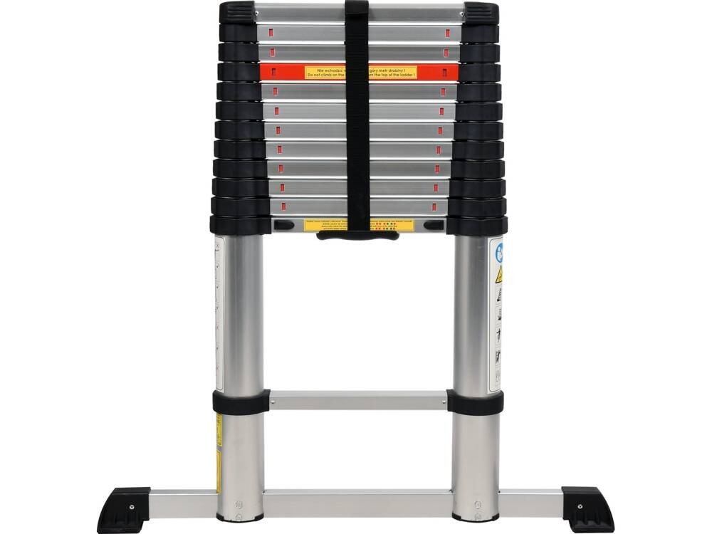 VOREL Драбина розтяжна телескопічна , 13 сходин, h=3.8 м, макс. вага- 150 кг, з алюмінію  | 17701