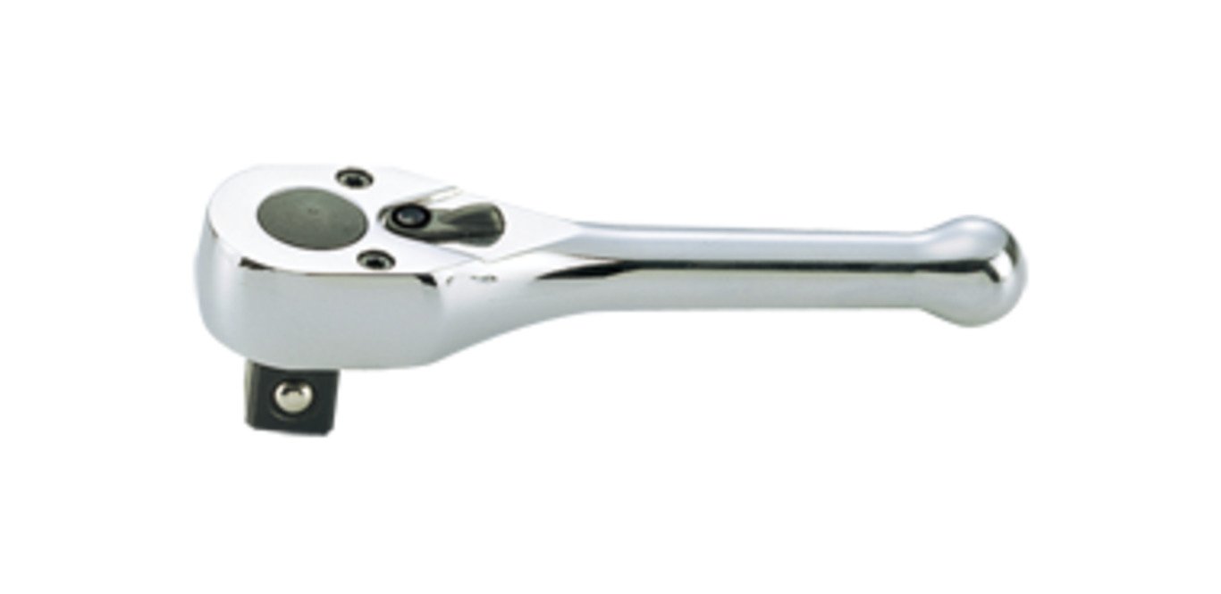 KING TONY Трещотка 1/2" 120 мм 64 зуба (полированная рукоятка) | 4760-05