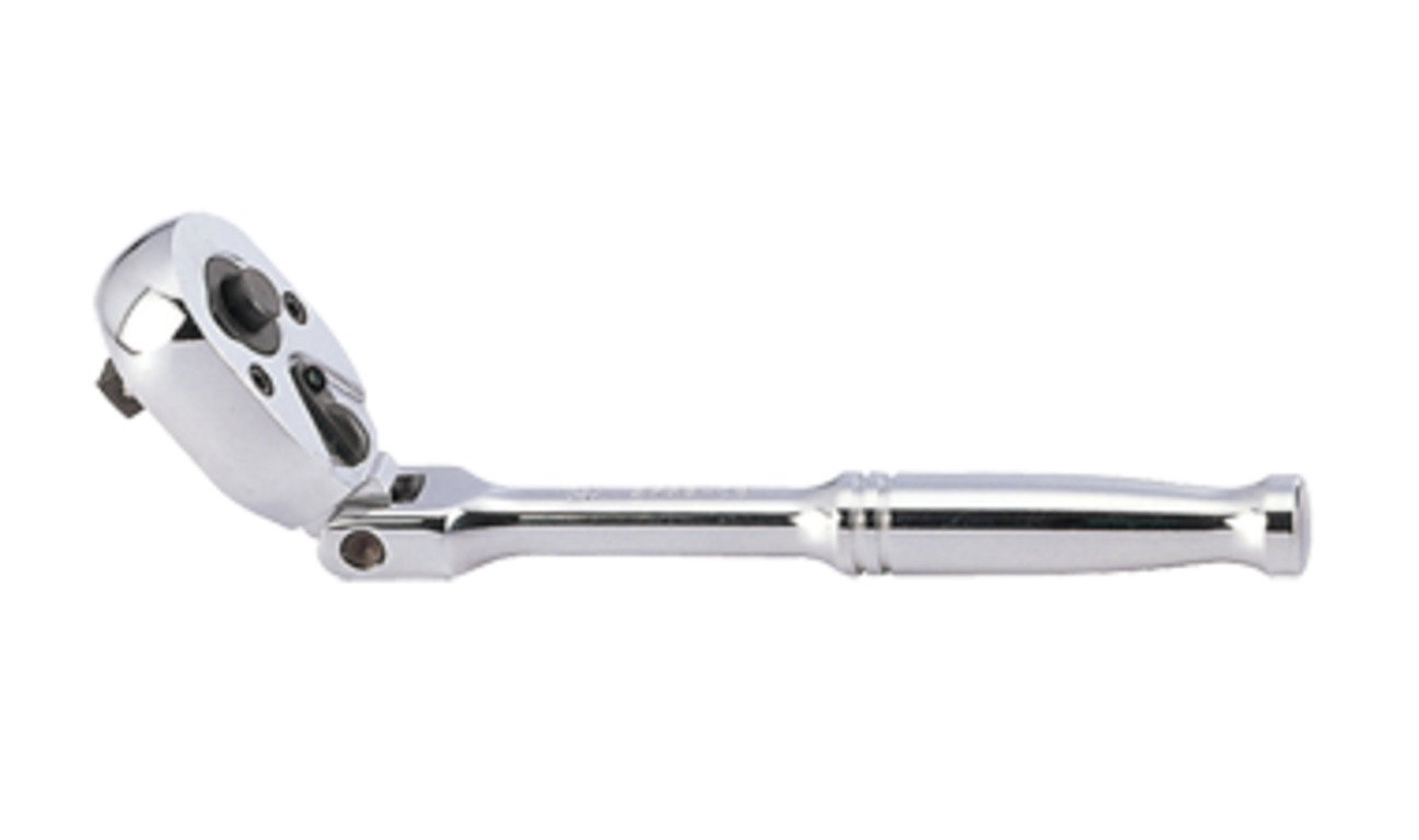 KING TONY Трещотка 1/4" с карданом полированная рукоятка | 2781-06P