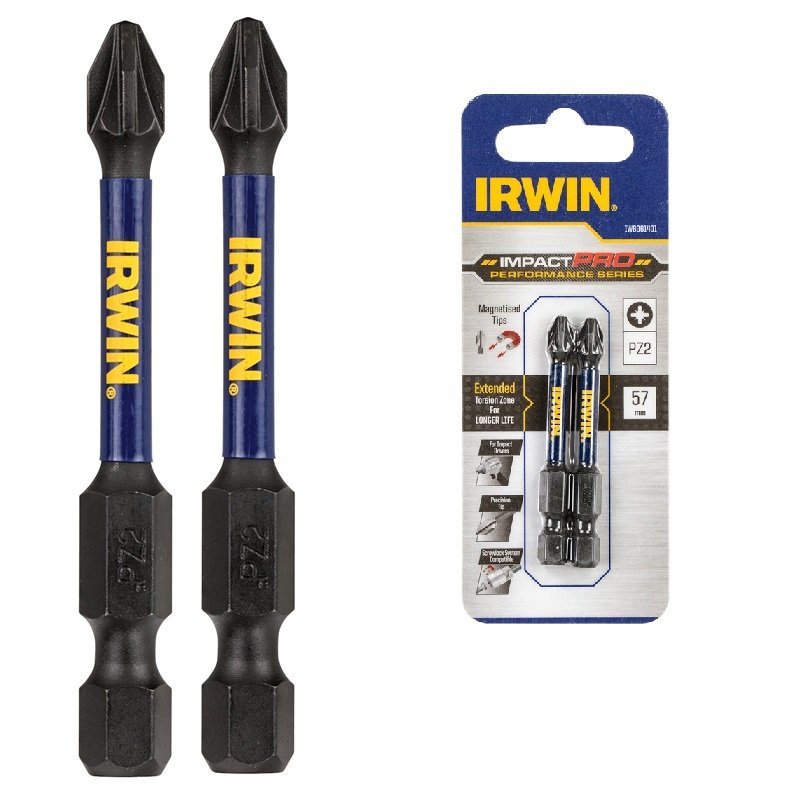 IRWIN Бита IMPACT PRO 1/4"/57мм PZ1 2шт, | IW6061413