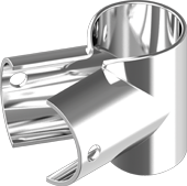 Зажим Open ”T” 60°/90° нержавеющий // M 8148