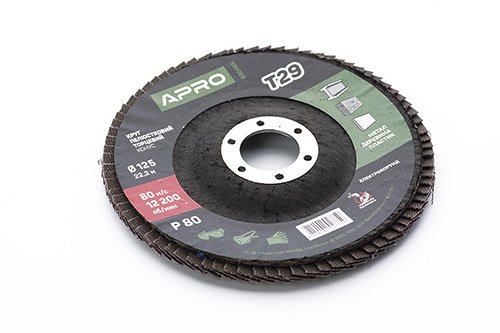 Круг лепестково-торцевой Р80 конус 125мм (Т29) (КЛТ) APRO