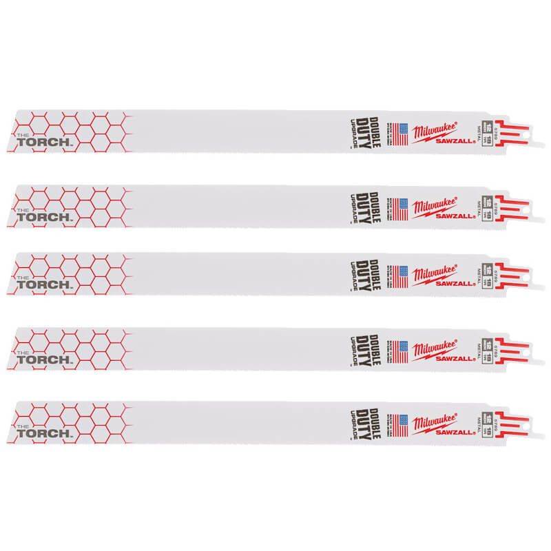 MILWAUKEE Полотно для шабельних пил TORCH, 300х1,4мм, (5шт), (метал)