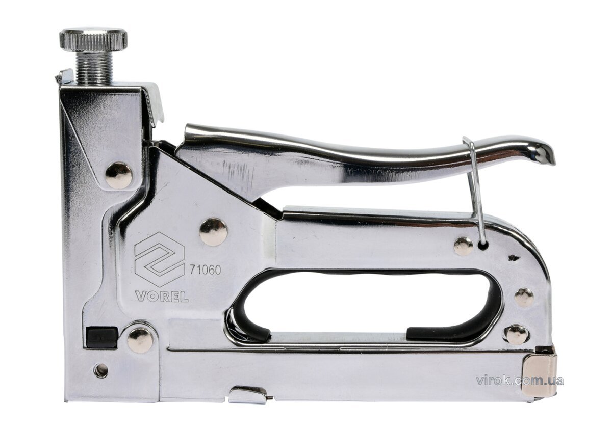 VOREL Степлер металевий для скоб 4-14/11,2х1,2мм; півкруглі 10-12/ 6,3х1,2; цвяхів 10-12/ 2,0  | 710