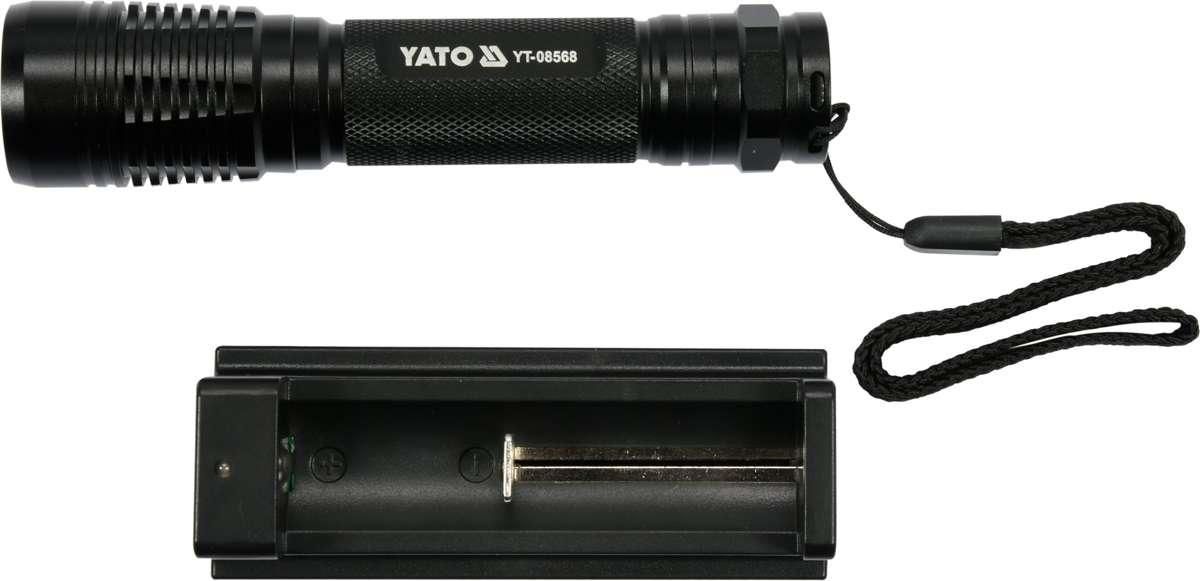 YATO Ліхтар світлодіодний (XPG3 CREE) YATO, акумулят. Li-Ion- 2.2A, Р=6 Вт, Ф=500 lm. Ø=28ммx120мм  