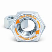 Гайка DIN 934 M16x1,5 8 цинк ліва різьба