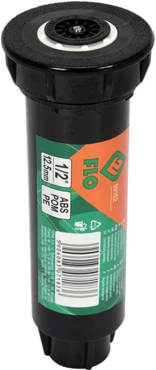 FLO Зрошувач висувний до шлангу 1/2", l= 15+ 10 см, кут зрошув.- 25-360°, зона дії- 8 м  | 89162