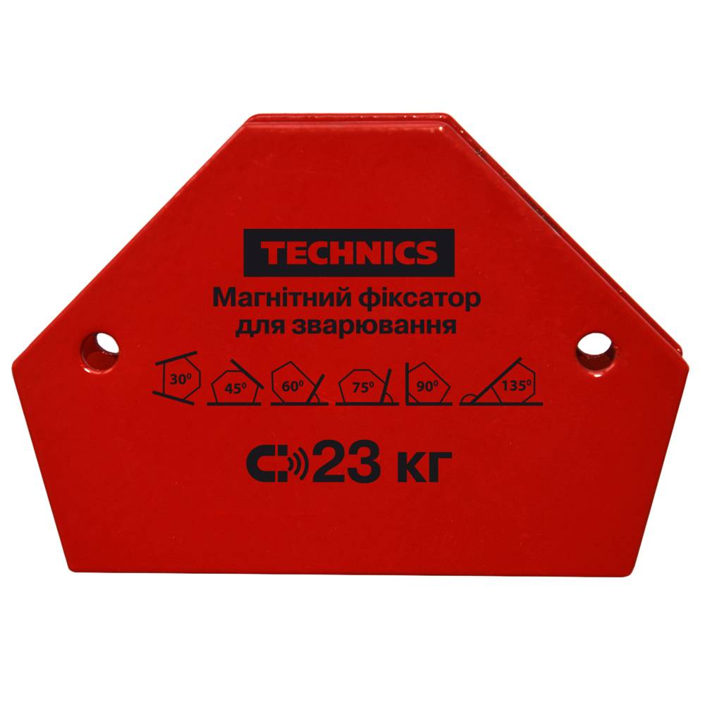 Магнітний фіксатор для зварювання Трапеція, 110х145 мм, кути 30°, 45°,60°, 75°, 90°, 135° Technics