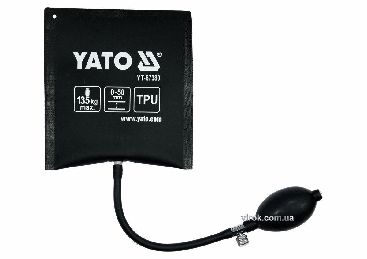 YATO Подушка монтажна, надувна YATO для навантаження - 135 кг, висоти - 50 мм, габарити - 150х160 мм