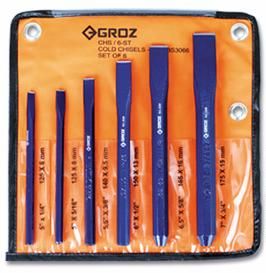 GROZ Набор зубил (125 x 6, 125 x 8, 140 x 10, 150 x 13, 163 x 16, 175 x 19) СHS/6/ST