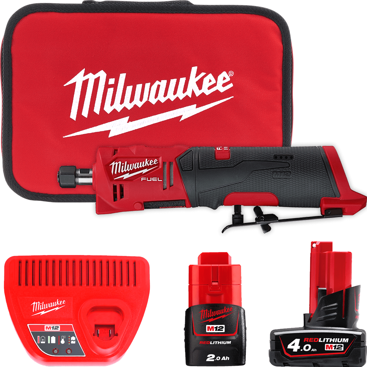 MILWAUKEE Прямошлифовальная машина аккумуляторная бесщёточная M12 FDGS-422B FUEL 4933471436 | 493347