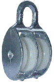 Блок двойной для каната Ø 6 мм, 15 мм цинк