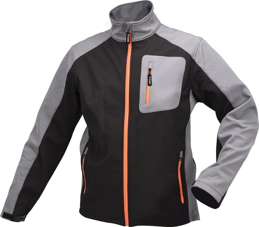 YATO Куртка робоча SOFTSHELL YATO розмір XXL, чорно-сіра, 3 кишені, 96% поліестер і 4% спандекс  | Y