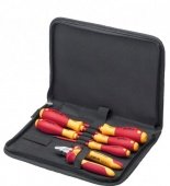 Wiha W33969 Набор из 5 инструментов VDE в сумке: 5 отвертки SoftFinish бокорезы 160мм.