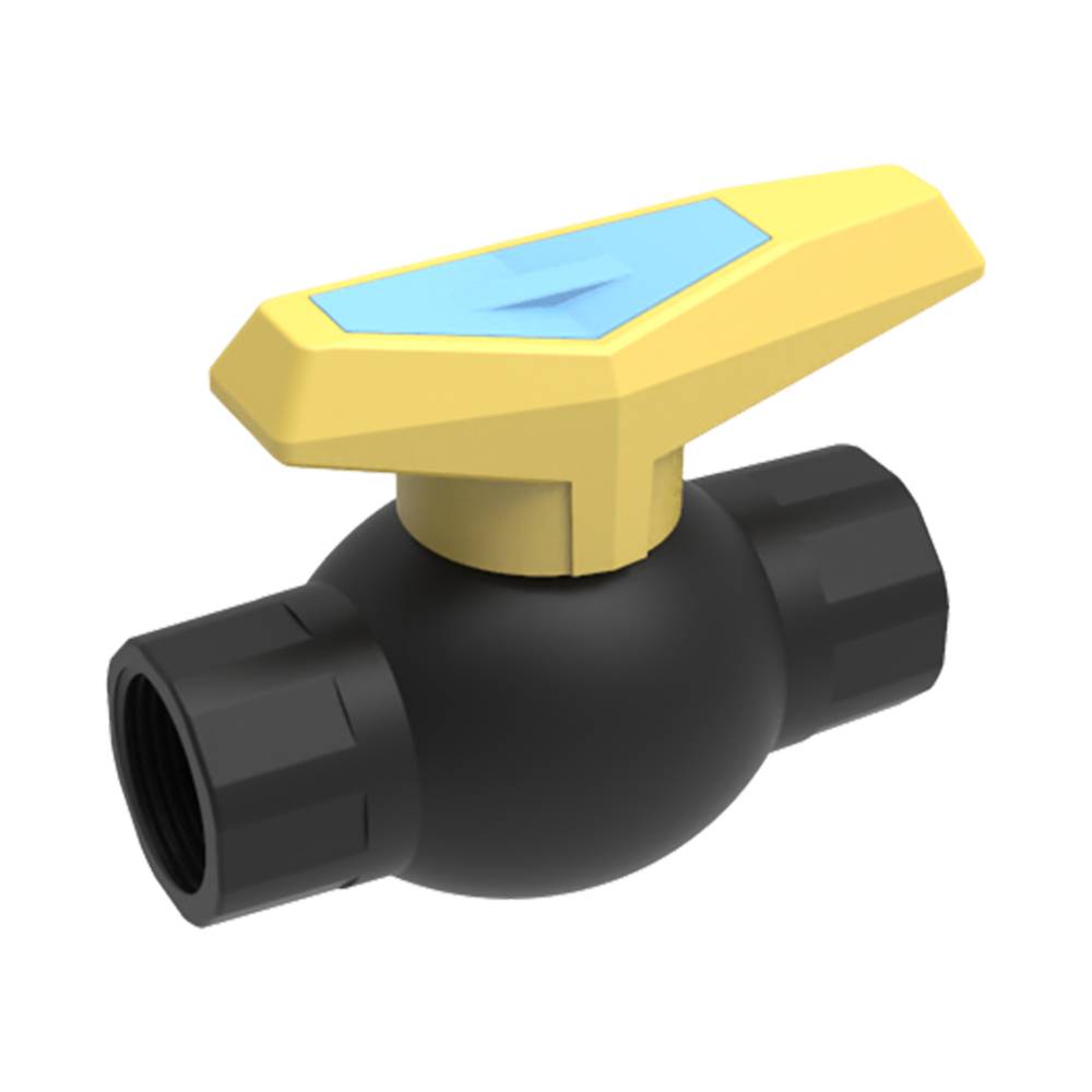 Кран кульовий пластиковий 1 різьба В/В Україна | 77-837