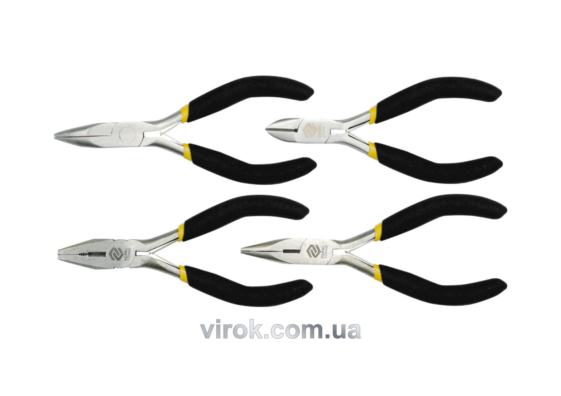 VOREL Плоскогубці, щипці, бокорізи міні , l= 125 мм, Набір 4 шт.  | 42308
