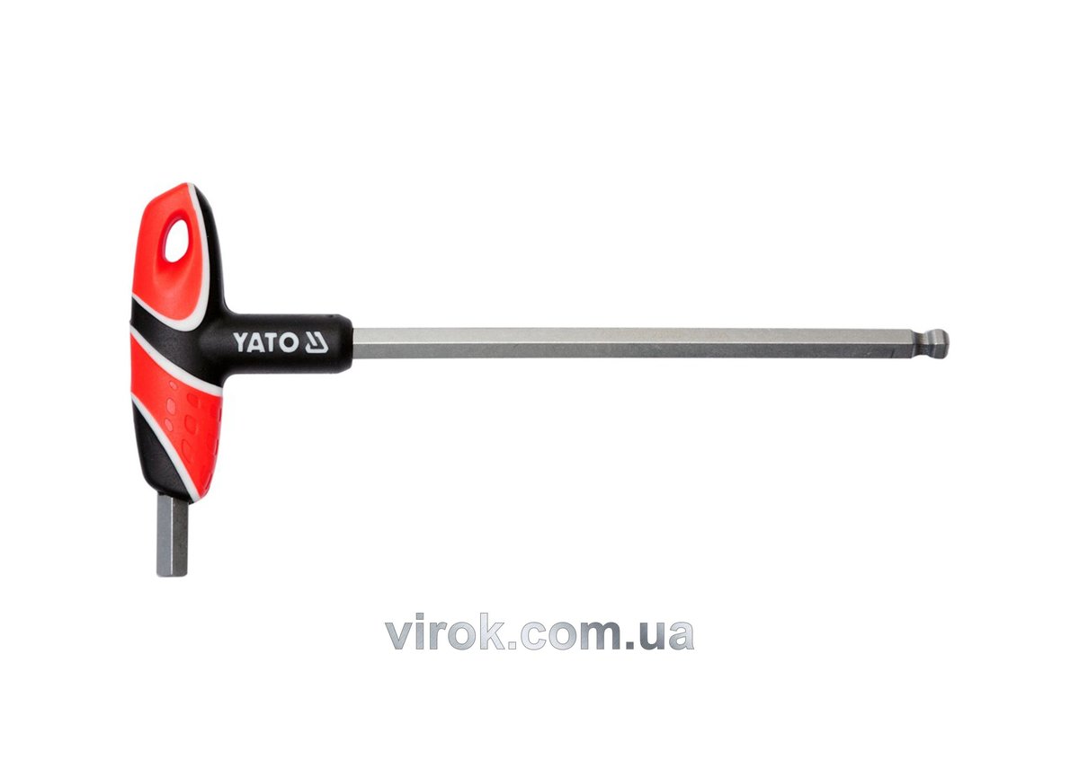 YATO Ключ шестигранний YATO : тип "T", M10 мм, двосторонній, кульковий наконечник L= 200 мм  | YT-05