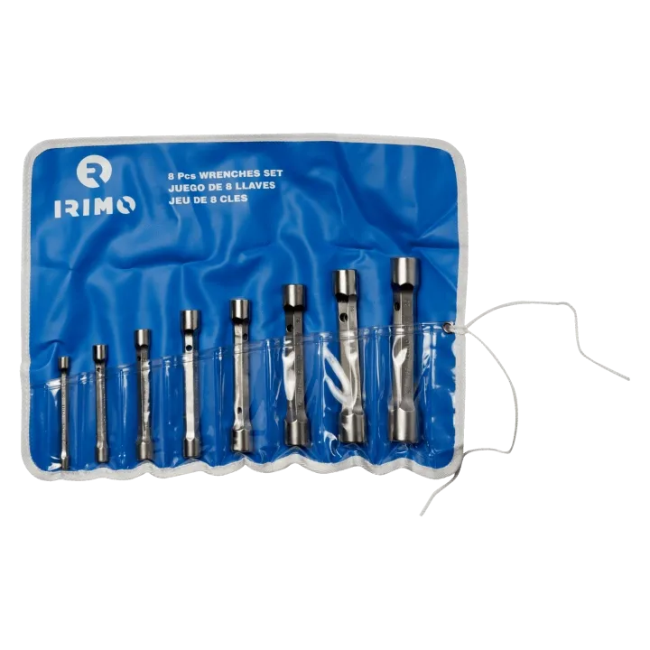 Набор ключей Irimo двойных торцевых (трубчатых) 6х7-20х22 мм, 8 шт, CrV спец. сталь (арт. 056231)