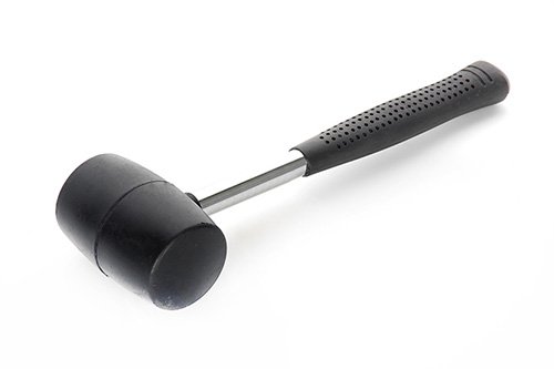 Киянка резиновая черная с металлической рукояткой 680гр СИЛА