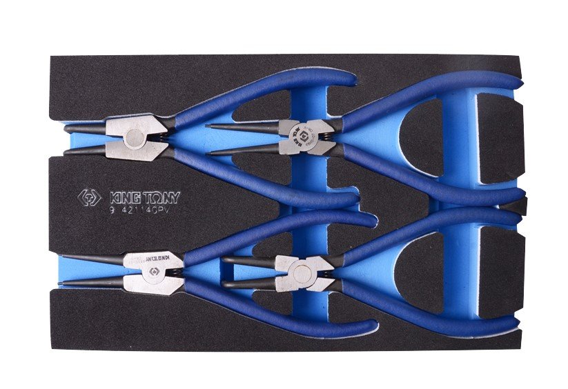 KING TONY Набор съемников стопорных колец, 4 предмета (EVA ложемент) | 9-42114GPV