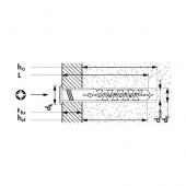 MNA-Z Дюбель-цвях з циліндричним бортиком 6x40/10 | MUNGO 1122604Z