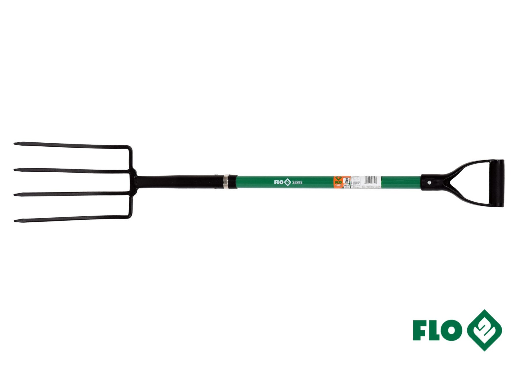 VOREL Вила садибні : 190 х 285 мм, l= 120 см, ручка зі скловолокна  | 35892