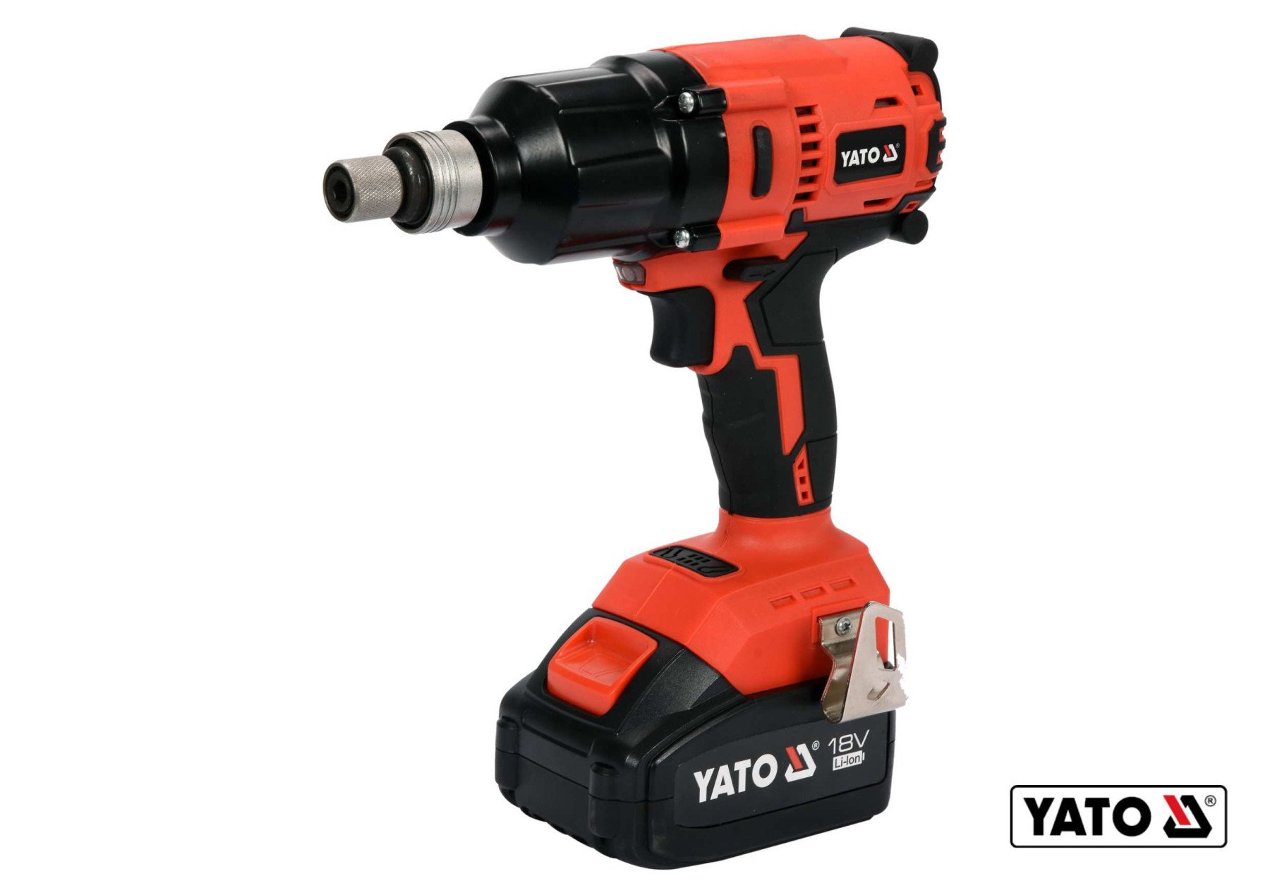 YATO Гайковерт ударний акумуляторний безщітковий YATO: квадрат-1/2", 700 Нм, Li-Ion 18В, 3 Агод +кей
