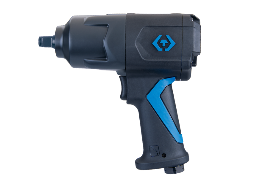 KING TONY Пневматический гайковерт 1/2" 1356 Нм композитный корпус с набором головок | P33461-100B