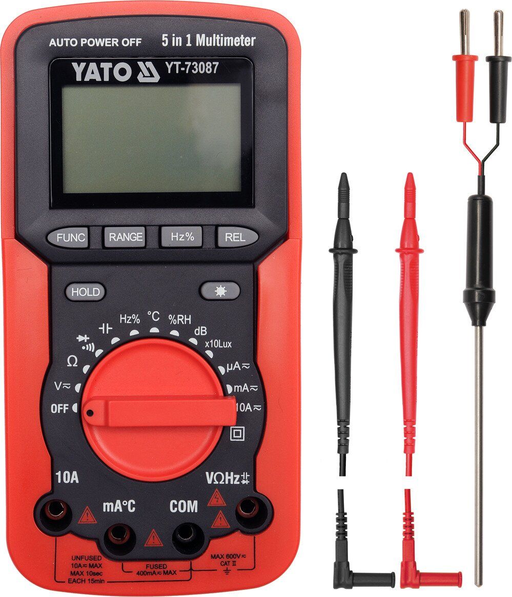 YATO Мультиметр для вимірювювання електричних параметрів YATO  | YT-73087