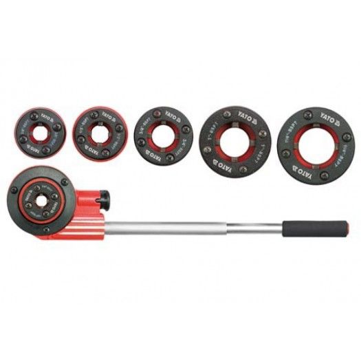 YATO Набір різьбонарізний для труб YATO : Ø= 1/4"; 3/8"; 1/2"; 3/4"; 1"; 5/4". 7 шт.  | YT-2900