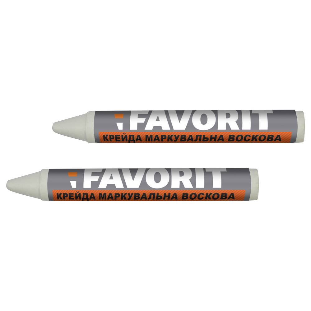 Крейда воскова маркувальна (біла), 2 шт Favorit | 04-340