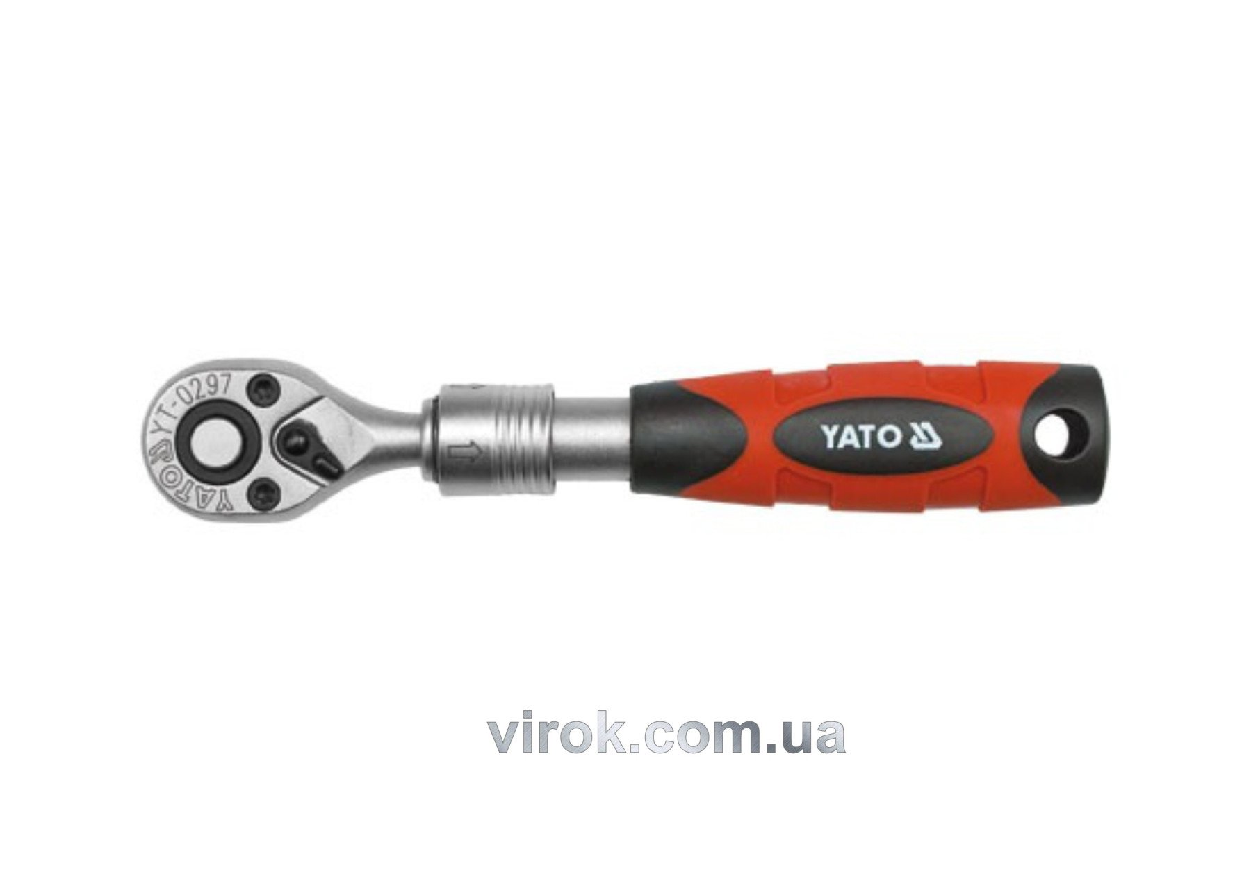 YATO Тріщатка YATO : квадрат 1/4", 72T, L= 150-200 мм, телескопічна ручка  | YT-0297