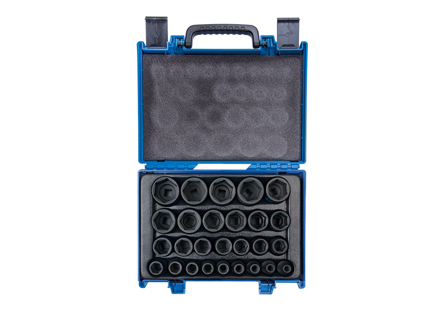 KING TONY Набор головок ударных 1/2" 27 ед. 6-ти гранные, 08-36 мм | 4427MP