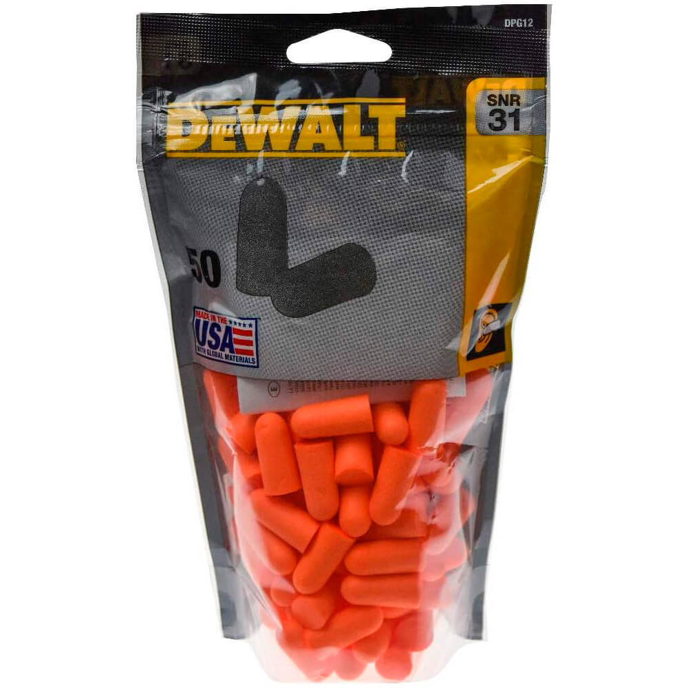 Беруши DeWalt помаранчеві,  одноразові, 50 шт