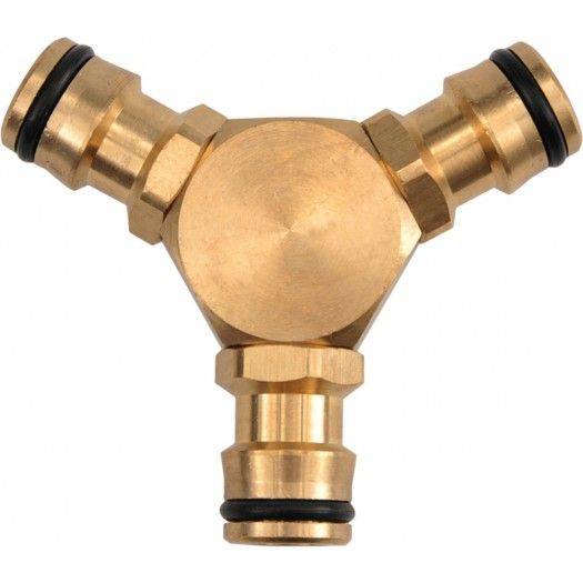 FLO Трійник - з'єднювач для шланга латунний 1/2" DW | 89112