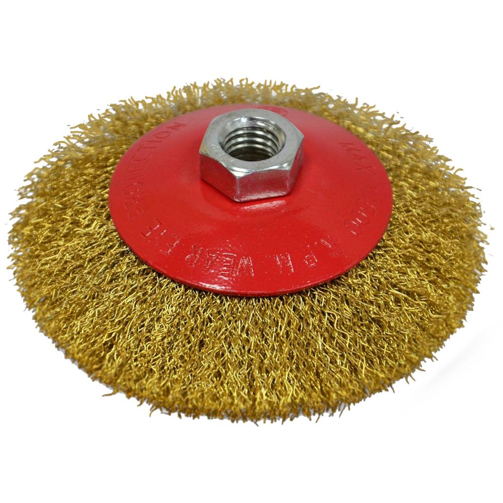 Щітка крацовка кругова, латунна, 125мм Spitce | 18-104