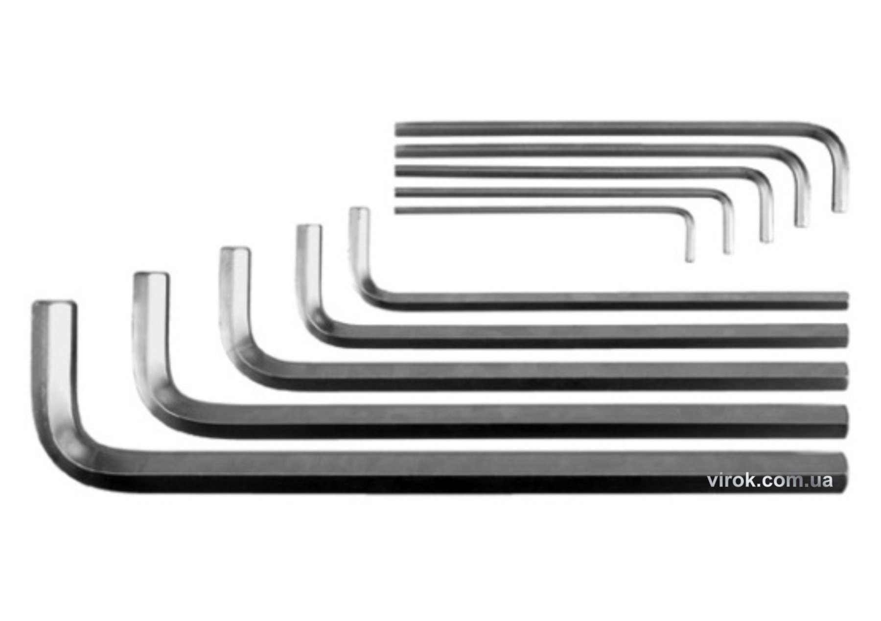 YATO Ключі 6-гранні Г-подібні YATO : Cr-V, М3-17 мм, 10 шт.  | YT-0519