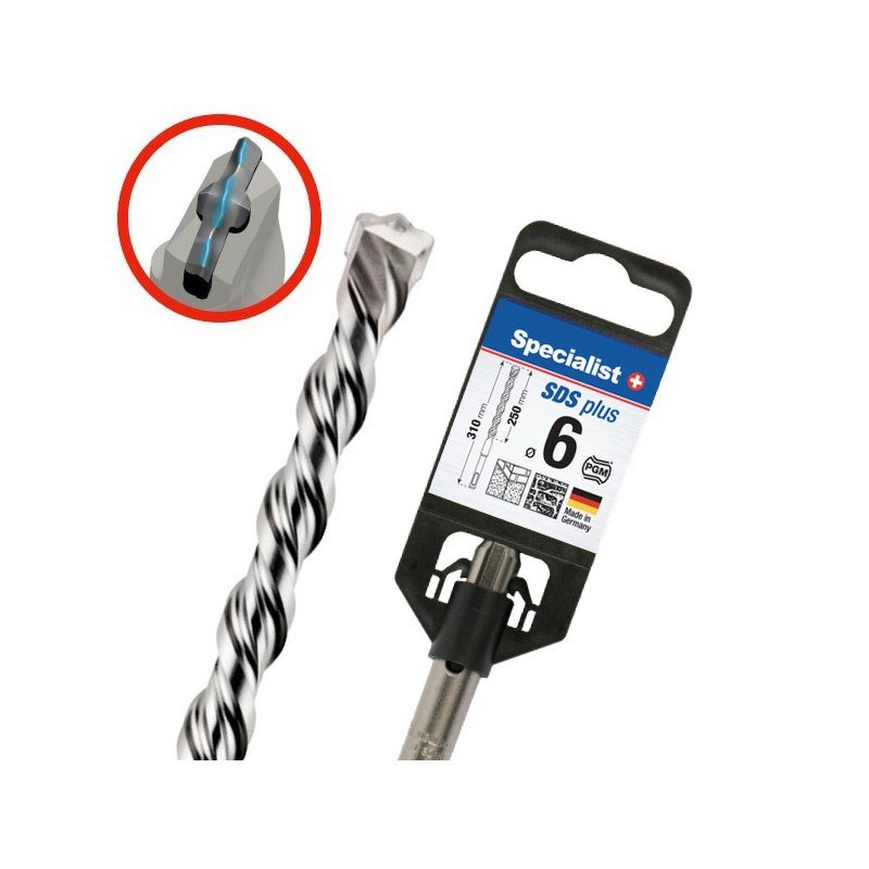 Specialist+ Бур SDS+ Specialist+ PREMIUM 6,0x250/310 мм  // 77-06250