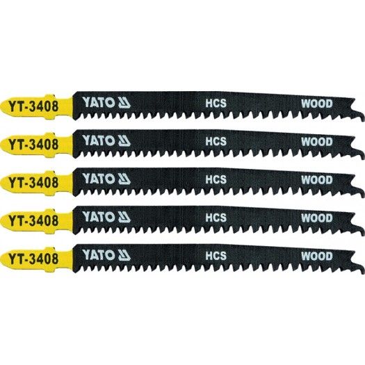 YATO Полотно для електролобзика(дерево) YATO : 13TPI, L= 115 мм. Уп. 5 Шт.  | YT-3408