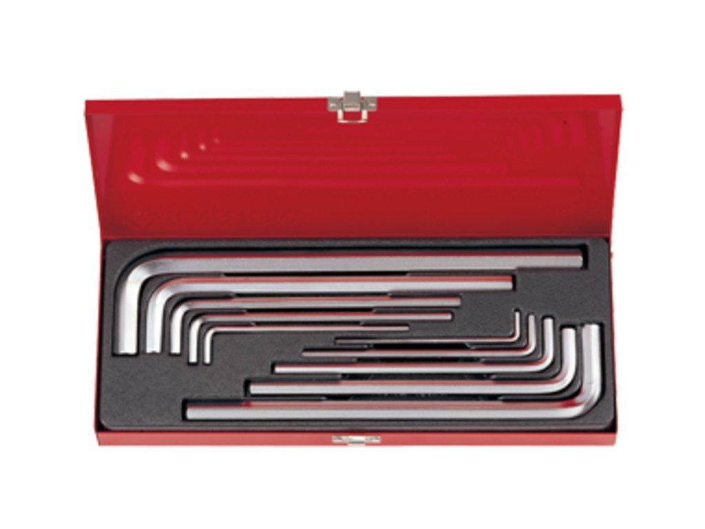 KING TONY Набор шестигранников 10 ед. (3, 4, 5, 6, 7, 8, 10, 12, 14, 17 мм) Г- образых | 20210MR