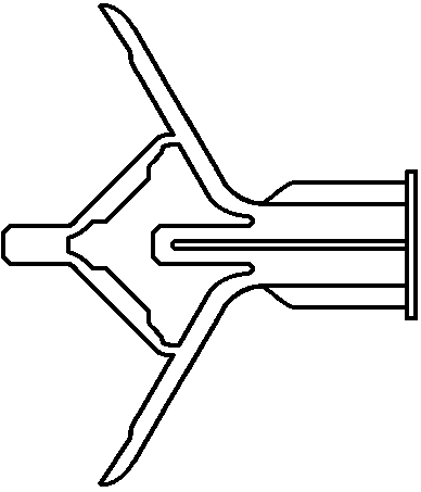 Дюбель "Бабочка" PF для основы 15-19 мм