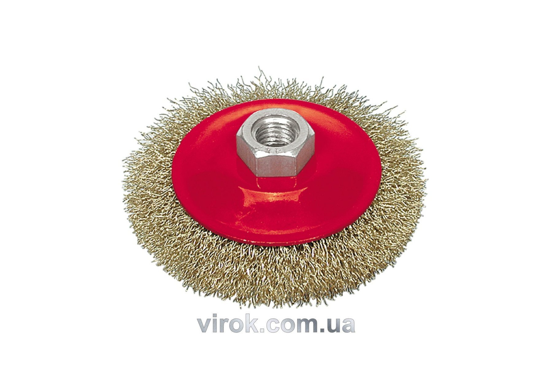 VOREL Щітка - крацовка плоска з гайкою М14, Ø-100мм  | 06972