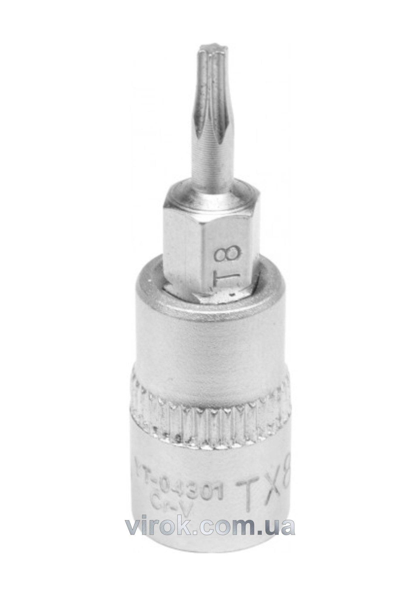 YATO Головка торцева до квадрату 1/4" YATO з насадкою "TORX" Т8, L= 37 мм  | YT-04301