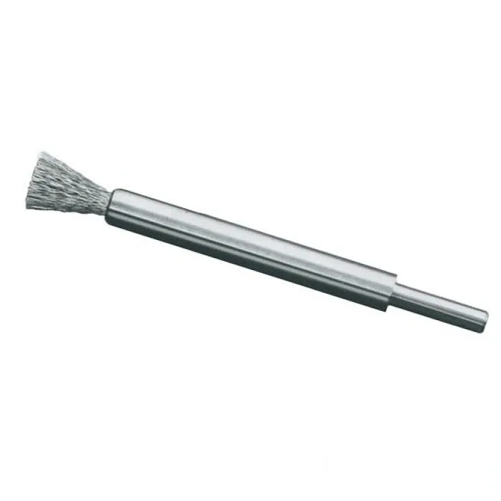 Щетка концевая D12х20х120 мм, хвостовик 6 мм, Стальная гофрированная проволока 0.5 мм LESSMANN