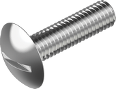 Винт нержавеющий с грибовидной головкой, прямой шлиц WS 9330