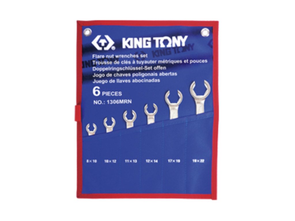 KING TONY Набор ключей разрезные 6шт. 8-22 мм в TREOTON | 1306MRN